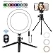 Desktop Ring Light，Gugusure RGB O Ring Light with Stand Tripod for Makeup & YouTube Video, LED Camera Light with Cell Phone Holder, Mini Dimmable Lamp with 3 Light Modes & 11 Brightness Level (8 inch)