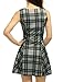 Allegra K Women's Mini Bodycon A-Line Sleeveless Plaid Dress Medium Grey