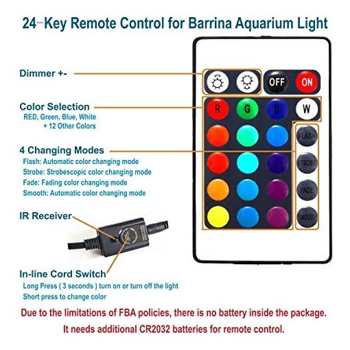 Barrina 48 Inch Aquarium Hood Lighting Color Changing Remote Controlled