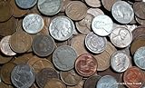 Pound of Obsolete US Copper Silver and Nickel Coins From 1859 to 1959