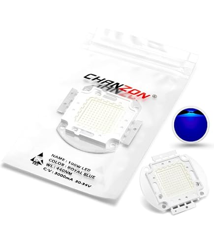 CHANZON High Power Led Chip 50W Royal Blue Plant Grow Light 440nm