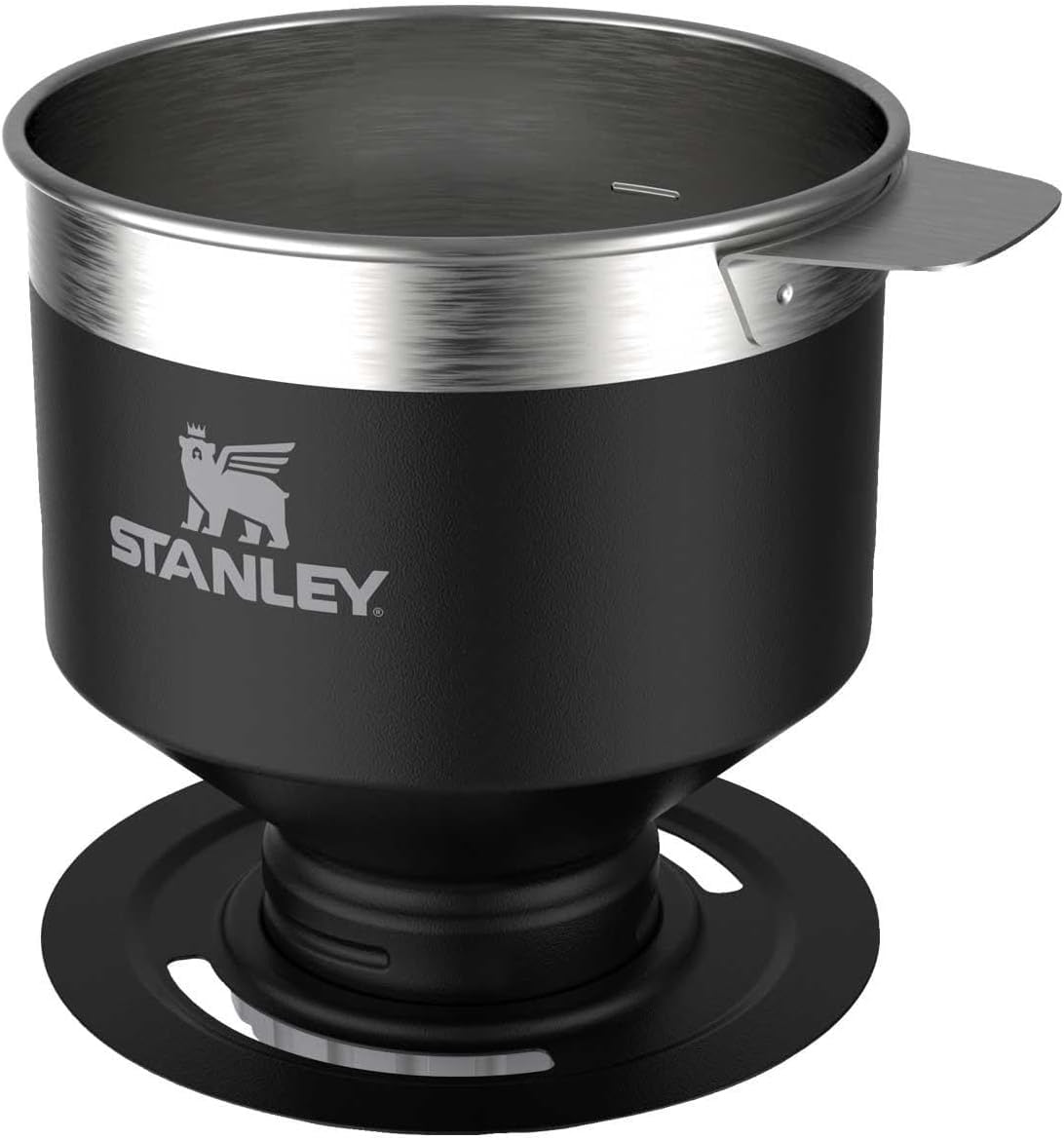 Stanley 1913 Perfect Brew Pour Over - Makes 1-6 Cups - Reusable Filter - No Disposable Paper Filters Needed - Compatible With Stanley 1913 Bottles - BPA-Free - Easy-Clean Stainless Steel - Matte Black