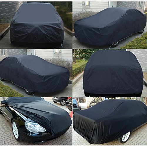 uxcell 3XXL 5.3M 190T Black Stormproof Breathable Outdoor Indoor Car Cover