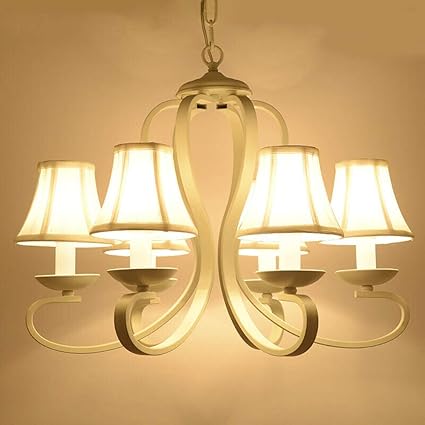 Amazon Com Eastyy American Rural Chandelier White Iron Light