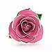 GRECEDAY Love Forever Long Stem Gold Foil Trim Red Rose Flower with Transparent Stand, Best Gift for Valentines Day, Mothers Day, Anniversary, Birthday Gift, Treating Yourself, Galentine's Day (Pink)