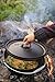 Winterial Cast Iron Camping Dutch Oven Cookware, Durable Cooking Set, Black