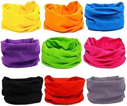 9PCS/6PCS Headband Bandana - Versatile 16-in-1 Sports &amp; Casual Headwear -Neck Gaiter, Balaclava, Helmet Liner, Face Mask for ATV/UTV riding, Seamless Lightweight Headband with UV Protection