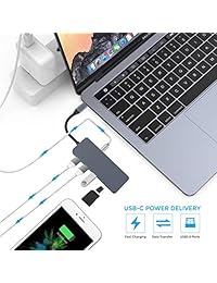 Hub USB de aluminio portátil de 7 puertos.