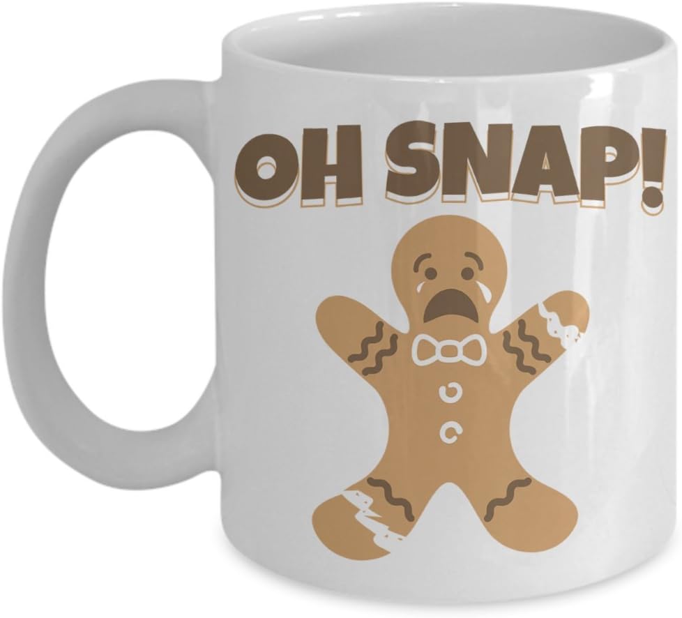 Gingerbread Christmas Coffee Mug Oh Snap Gingerbread Man Gift Idea For Women Men 11oz Ceramic