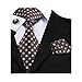 Barry.Wang New Classic Brown Polka Dot Tie Set