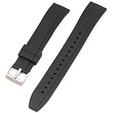 StrapHabit Extra Long Watch Strap for Large Wrists - Quick Release Rubber Band FKM 20mm 22mm