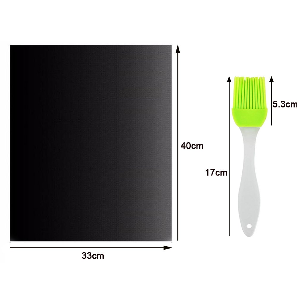Tappetini da BBQ Griglia Set di 5(3+2) barbecue grill stuoia antiaderente ,Tappetino da forno riutilizzabile ,Adatto per Griglia a Carbone,Forno Elettrico, Forno, Forno a Microonde, Ottimo Tappeto Strumento Cucina per Barbecue Picnic Campeg