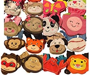 PW Surplus Precious Baby Bibs 4 Pack With Darling Color Animal Characters, Boy & Girl, Durable Fabric, Comfortable & Absorbent (Girls)