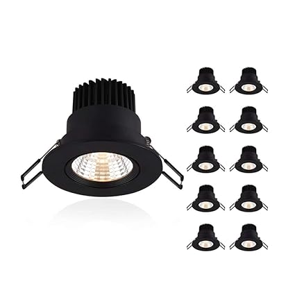 Skingk Black Spotlight Led Ceiling Light Embedded 3w Bulls Eye