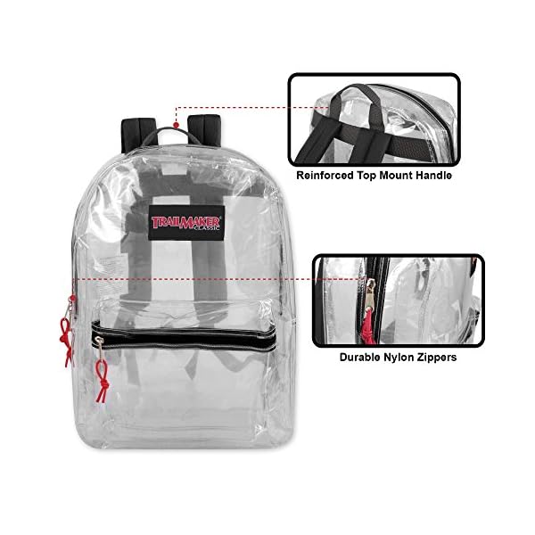 Clear Backpack With Reinforced Straps 