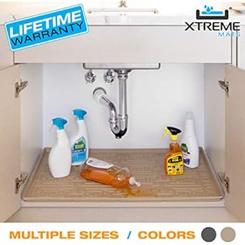 Xtreme Mats Under Sink Kitchen Cabinet Mat Drip Tray Liner Kitchen
