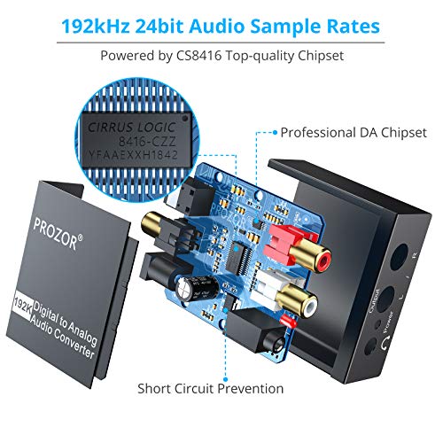 PROZOR-192KHz-Digital-to-Analog-Audio-Converter-DAC-Digital-SPDIF-Optical-to-Analog-LR-RCA-Converter-Toslink-Optical-to-35mm-Jack-Adapter-for-PS3-HD-DVD-PS4-Amp-Apple-TV-Home-Cinema
