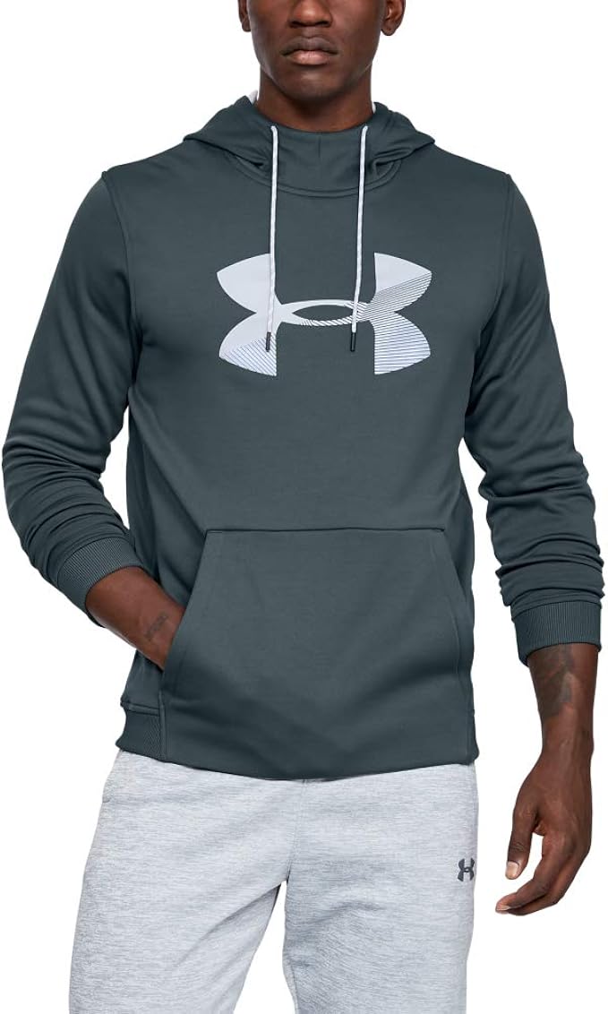 Under Armour 安德玛 Big Logo 男式连帽抓绒卫衣 4折$22 海淘转运到手约￥200