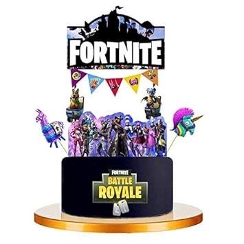 Amazon Com Suyeper 7 Birthday Cake Topper Party Favor Gel - amazon com 34pc giant cake topper fortnite cardstock cake topper