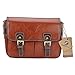 Koolertron Waterproof Vintage fashionable PU Leather DSLR Camera Bag Shoulder Messenger Bag Fit DSLR with 2 lenses For Canon Sony Nikon Canon Olympus And So On (Brown)
