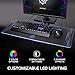 ENHANCE Extra Large Hard Mouse Pad - LED Gaming Mouse Pad with 7 RGB Color Modes, High Speed Tracking Surface, Recessed Lighting Controls & Clear Decals - Extended Acrylic Pad (29.5 x 11.4 inches)