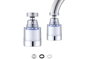 CAOXIONG 360-Degree Rotating Faucet Filter Sink Water Faucet Filter Water Purifier Faucet Filter Purifier for Kitchen and Bathroom,Removes Heavy Metals and Hard Water(Blue)