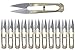 Double Sharp Quick-Clip Lightweight Thread Clippers Trimming Scissors & Thread Snips (12pc Metal)
