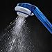 Shower Head - Universal Handheld Water Filter Shower Head with Replaceable 3-Stage Filter Cartridge To Remove Chlorine, Fluoride & Metals- Top Shower Water Purifier + BONUS: 1 Shower Filter (Blue)