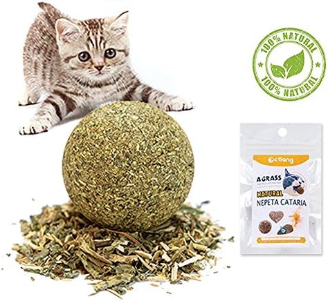 VMIZIV Matatabi Catnip Ball Toys, 100% Natural Silvervine Cat Entertainment Toys for Healthy Teeth Oral Care and Helps with Bad Breath