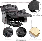 Merax Electric Power Lift Recliner Chair with Massage & Heat, Gray view 5