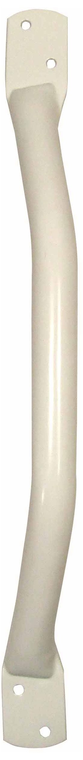 Aidapt White Safety Outdoor Indoor Offset 18" (459mm) Easy Grip Coated Steel Grab Bar Rail Support Aid