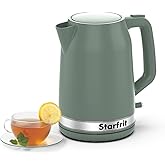 Starfrit Electric Kettle - 1.7L Capacity - Water Level Indicator - Automatic Shut-Off - 1500W – Sage