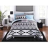 Mainstays Tribal Black and White 6-pc Bed in a Bag Bedding Set (Full)