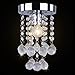 Dixun Modern Mini Chandelier Crystal Chandelier Lighting Flush Mount Ceiling Light Fixture Chandelier Light for Hallway Passway Bedroom Living Room Bathroom(Silver)
