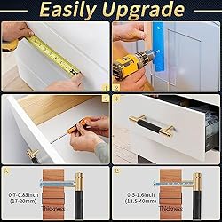 Zernmiarder Knurled Cabinet Pulls 12 Pack, 4 Inch