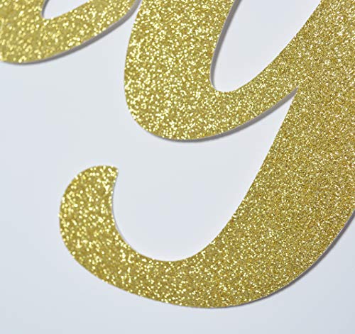 Sangria Bar Glitter Gold Banner, Bride Tribe, Engagement,Bachelorette Party, Wedding Decor (Gold) - Thumbnail 3