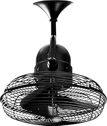 Matthews KC-BK Kaye 13" Outdoor Wall Fan / Ceiling