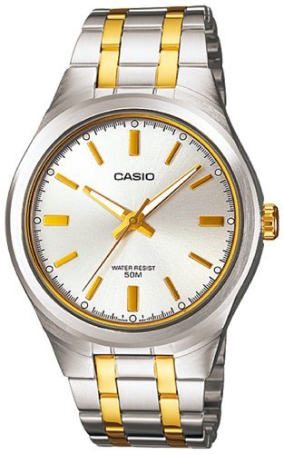 Casio Men's MTP1310SG-7AV Silver Stainless-Steel Quartz Watch with Silver Dial