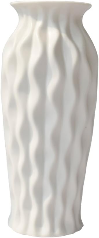 Jomop Mid Century Matte White Porcelain Vase (White)