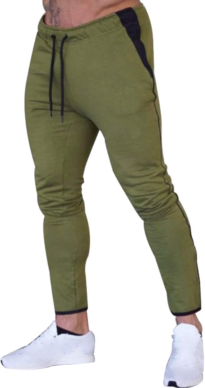 Pantalones Deportivos para Hombre, Morbuy Apretado Pantalón Largos Slim FitCintura Elástico Raya Pantalones Deportivos para Hombre, Morbuy Apretado Pantalón Largos Slim FitCintura Elástico Raya