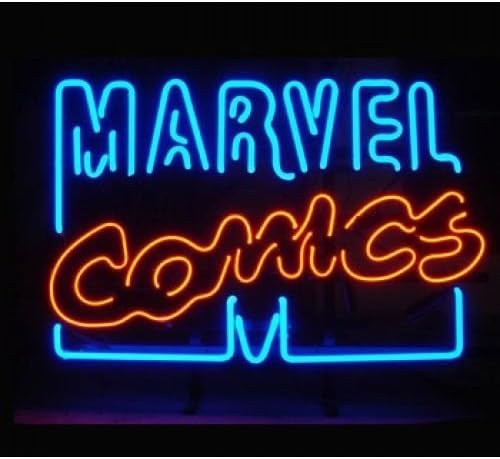 Vintage MARVEL COMICS Neon Sign Neon Light Sign Real Glass Tube Beer Bar Pub 19x15