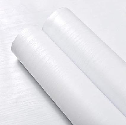 Wdragon Adhesive White Wood Grain Contact Paper Furniture Stickers
