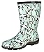 Sloggers Women's Waterproof Rain and Garden Boot with Comfort Insole, Cow-abella Mint, Size 9, Style 5017CWM09
