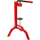 Italian Floor Wine Bottle Corker for Bottling | Adjustable Plunger Depth | Rolled steel frame, molded grip handle, works with #7, #8 and #9 corks, for home wine making equipment and bottling