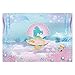 Funnytree 7X5ft Under The Sea Little Mermaid Backdrop Girl Princess Birthday Party Photography Background Ocean Glare Glitter Pearl Shell Baby Shower Photo Booth Studio Decorations Cake Table Banner