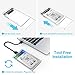 ELUTENG 2.5 inch HDD SSD Enclosure Clear USB3.0 External SATA Hard Drive Case for 7mm/9.5 mm HDD Enclosures Portable Max 2T Support UASP USB Serial SATA III Tool - Free