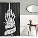 ZOEO Get Named Skull Shower Curtain Backdrop Black and White Funny Rock Roll Halloween Bathroom Home Decor Set Fabric Bridal Polyester Washable Waterproof 12 Hooks for Men Women 72x72 inch