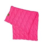 Hatsandscarf CC Exclusives Solid Cable Knit Infinity Scarf (SF-800) (New Candy Pink)