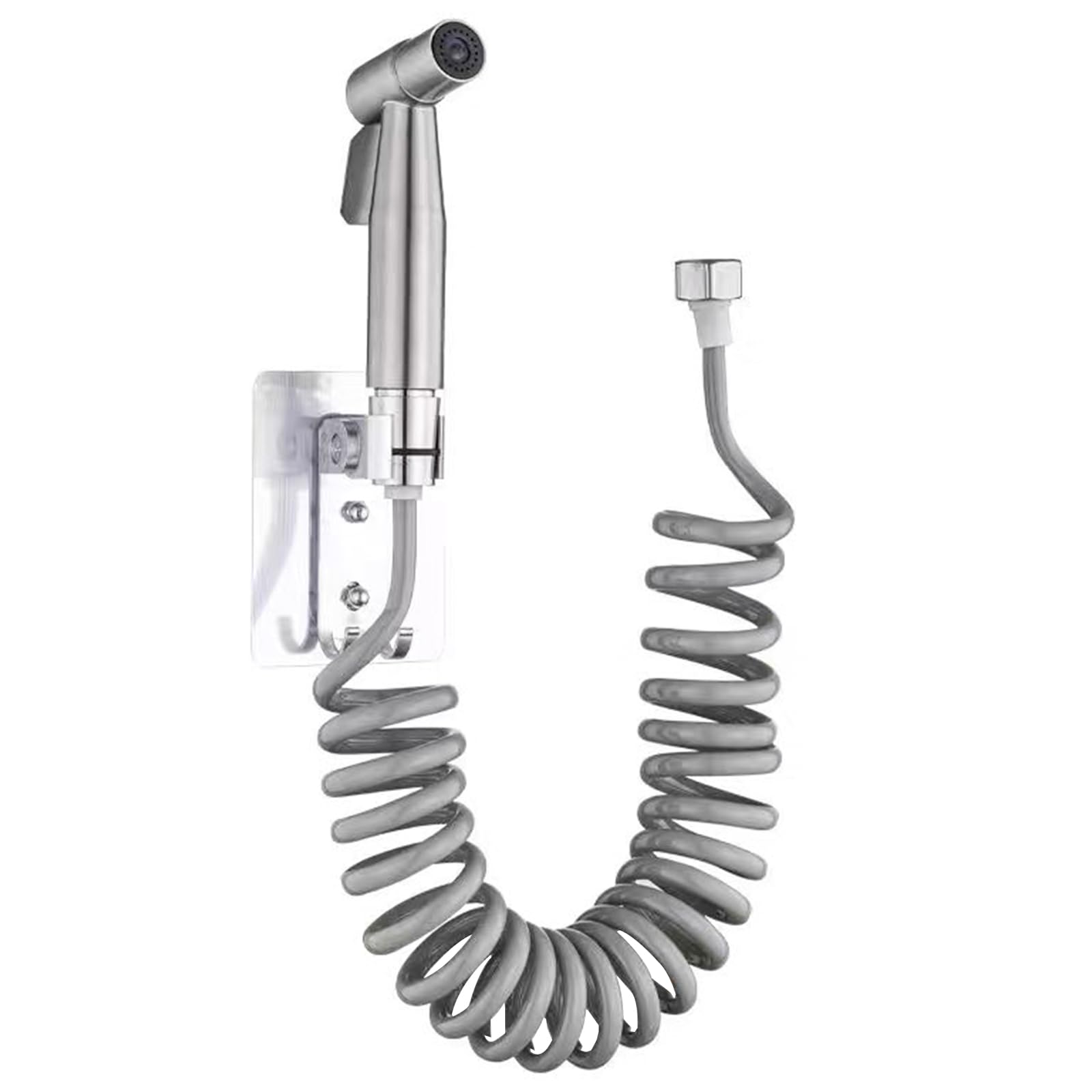 One Set Adjustable Hand Held Bidet Sprayer Fashionable Flexible Telescopic Shower Sprayer with Water Tank Hook for Water Plumbing Toilet