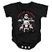 Sons of Anarchy TV Series Jax Ride On SOA Logo Red Tint On Black Romper Snapsuit